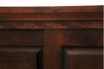 北海道民芸家具のサイドボードをリペア&カスタム!天板の補強。当店商品を参考に着色し仕上げ。(収納棚、戸棚、ローボード)