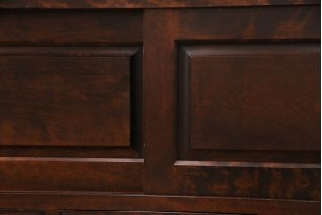 北海道民芸家具のサイドボードをリペア&カスタム!天板の補強。当店商品を参考に着色し仕上げ。(収納棚、戸棚、ローボード)
