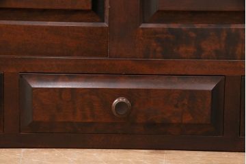 北海道民芸家具のサイドボードをリペア&カスタム!天板の補強。当店商品を参考に着色し仕上げ。(収納棚、戸棚、ローボード)