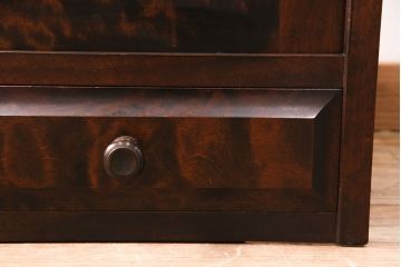 北海道民芸家具のサイドボードをリペア&カスタム!天板の補強。当店商品を参考に着色し仕上げ。(収納棚、戸棚、ローボード)