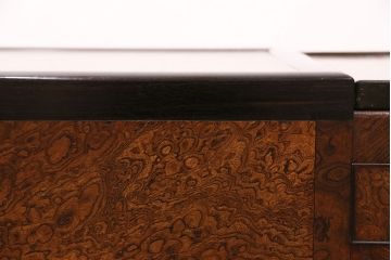 昭和初期の長火鉢をリペア&カスタム!炉縁を取り外し、斜め切り加工を施した天板を新たに製作。(木製火鉢、ローテーブル)
