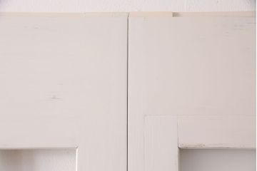 1960年頃のペイントガラス戸2枚をリペア&カスタム!設置場所に合わせてリサイズ。平型戸車を取り付け。(引き戸、建具)