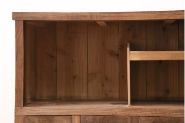 明治大正期の箪笥サイドボードの見た目を変えずに綺麗にリペア!高品質リペアを施し、欠損した金具を取り付け。(収納棚、戸棚、時代箪笥)