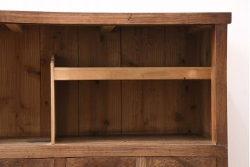 明治大正期の箪笥サイドボードの見た目を変えずに綺麗にリペア!高品質リペアを施し、欠損した金具を取り付け。(収納棚、戸棚、時代箪笥)