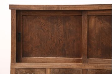 明治大正期の箪笥サイドボードの見た目を変えずに綺麗にリペア!高品質リペアを施し、欠損した金具を取り付け。(収納棚、戸棚、時代箪笥)