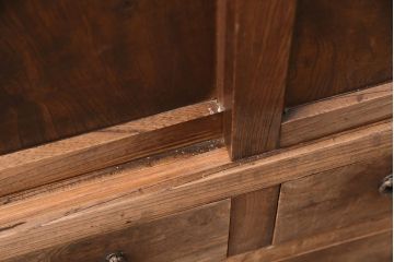 明治大正期の箪笥サイドボードの見た目を変えずに綺麗にリペア!高品質リペアを施し、欠損した金具を取り付け。(収納棚、戸棚、時代箪笥)