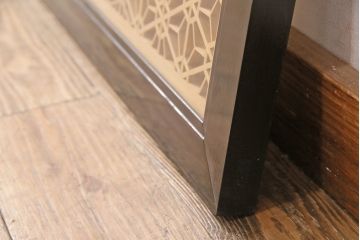 組子欄間をリペア&カスタム!表面にはクリアガラス、裏面にはすりガラスを組み入れ。(明り取り、明かり取り)