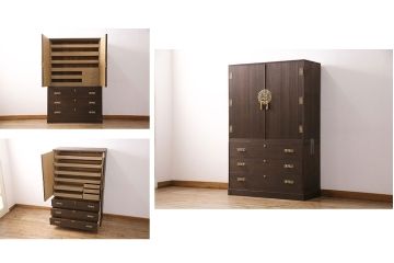 総桐箪笥をリペア&カスタム!房を取り付け、茶色で着色し仕上げ。(和タンス、収納箪笥、衣装箪笥、着物箪笥、桐たんす)