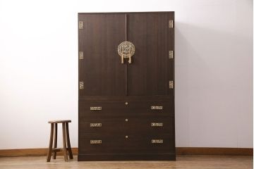 総桐箪笥をリペア&カスタム!房を取り付け、茶色で着色し仕上げ。(和タンス、収納箪笥、衣装箪笥、着物箪笥、桐たんす)