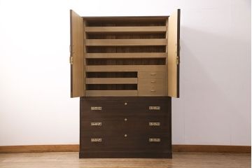 総桐箪笥をリペア&カスタム!房を取り付け、茶色で着色し仕上げ。(和タンス、収納箪笥、衣装箪笥、着物箪笥、桐たんす)