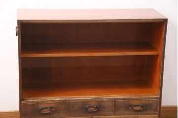 明治大正期の戸棚の見た目を変えずに綺麗にリペア!天板の補強。(収納棚、サイドボード、キャビネット)