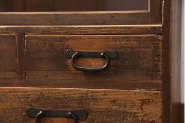 明治大正期の戸棚の見た目を変えずに綺麗にリペア!天板の補強。(収納棚、サイドボード、キャビネット)