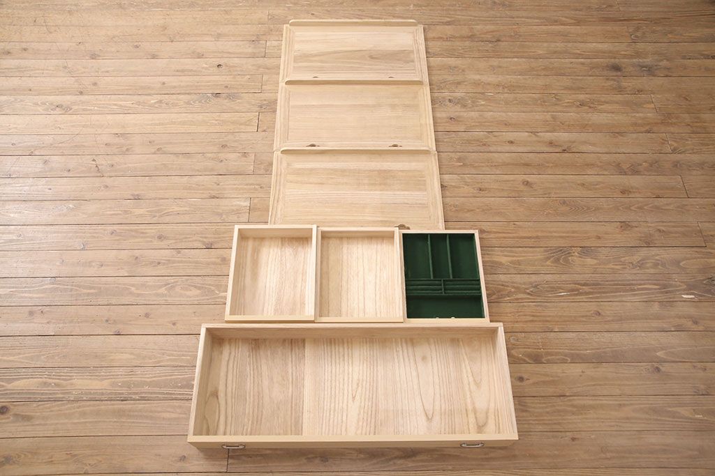 加茂総桐箪笥の見た目を変えずに綺麗にリペア!高品質リペアを施し、木地色仕上げ。(総桐たんす、衣装箪笥、着物箪笥、和タンス)