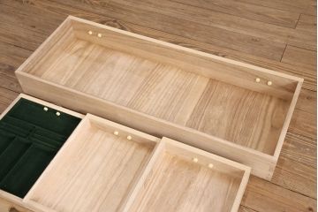 加茂総桐箪笥の見た目を変えずに綺麗にリペア!高品質リペアを施し、木地色仕上げ。(総桐たんす、衣装箪笥、着物箪笥、和タンス)