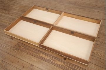 引き出し付きの作業台をリペア&カスタム!脚の貫の取り外し。傷の補修・着色。ワックス仕上げ。(ダイニングテーブル)