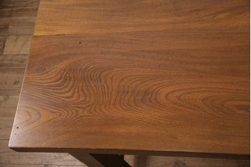 引き出し付きの作業台をリペア&カスタム!脚の貫の取り外し。傷の補修・着色。ワックス仕上げ。(ダイニングテーブル)