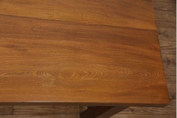 引き出し付きの作業台をリペア&カスタム!脚の貫の取り外し。傷の補修・着色。ワックス仕上げ。(ダイニングテーブル)