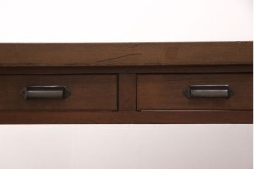 引き出し付きの作業台をリペア&カスタム!脚の貫の取り外し。傷の補修・着色。ワックス仕上げ。(ダイニングテーブル)