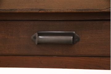 引き出し付きの作業台をリペア&カスタム!脚の貫の取り外し。傷の補修・着色。ワックス仕上げ。(ダイニングテーブル)