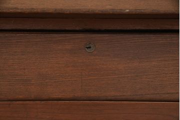 引き出し付きの作業台をリペア&カスタム!脚の貫の取り外し。傷の補修・着色。ワックス仕上げ。(ダイニングテーブル)