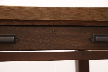 引き出し付きの作業台をリペア&カスタム!脚の貫の取り外し。傷の補修・着色。ワックス仕上げ。(ダイニングテーブル)