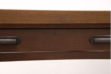 引き出し付きの作業台をリペア&カスタム!脚の貫の取り外し。傷の補修・着色。ワックス仕上げ。(ダイニングテーブル)