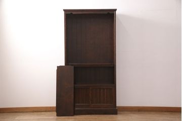 北海道民芸家具の本棚をリペア&カスタム!棚板、棚受け金具を1枚分追加。(収納棚、キャビネット)