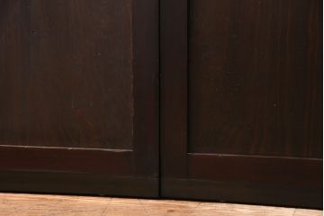 明治期の板戸4枚をリペア&カスタム!それぞれ設置場所に合わせてリサイズ。平型戸車、引き手を取り付け。(引き戸、建具)