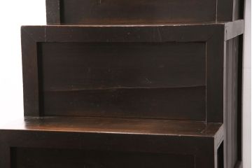 明治大正期の階段箪笥の見た目を変えずに綺麗にリペア!欠損した金具、棚板、引き出しを取り付け。(時代箪笥、収納棚)