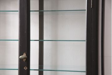 ケビントをリペア&カスタム!艶消しブラックでペイント仕上げ。(デンタルケース、デンタルキャビネット、ガラスケース、ショーケース、飾り棚)