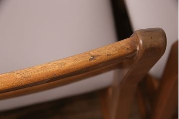 北欧ヴィンテージのチェア5脚をリペア&カスタム!指定の生地で座面の張り替え。(椅子、ダイニングチェア)