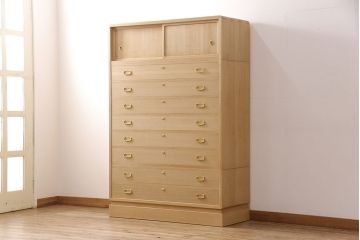 桐箪笥の見た目を変えずに綺麗にリペア!木地色・蜜蝋ワックス仕上げ。(収納箪笥、整理箪笥、衣装箪笥、和タンス、桐たんす)