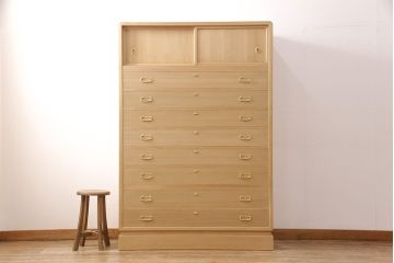 桐箪笥の見た目を変えずに綺麗にリペア!木地色・蜜蝋ワックス仕上げ。(収納箪笥、整理箪笥、衣装箪笥、和タンス、桐たんす)