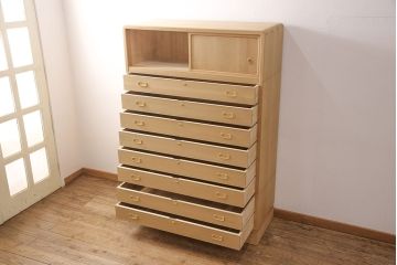 桐箪笥の見た目を変えずに綺麗にリペア!木地色・蜜蝋ワックス仕上げ。(収納箪笥、整理箪笥、衣装箪笥、和タンス、桐たんす)