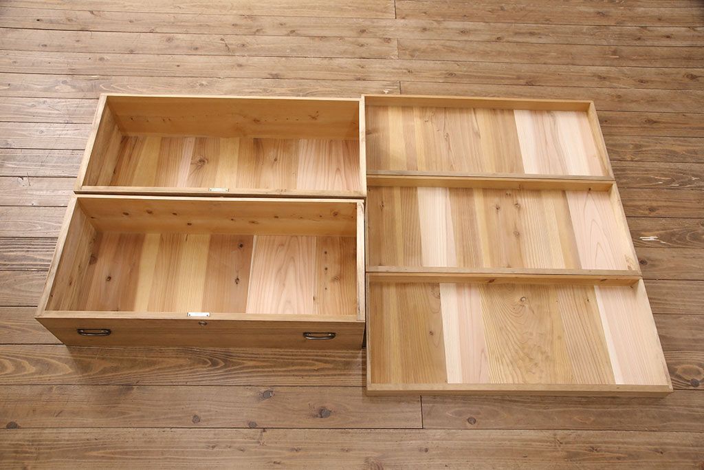 桐箪笥の見た目を変えずに綺麗にリペア!房の交換。木地色・蜜蝋ワックス仕上げ。(収納箪笥、整理箪笥、衣装箪笥、着物箪笥、和タンス、桐たんす)