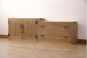 桐箪笥の見た目を変えずに綺麗にリペア!房の交換。木地色・蜜蝋ワックス仕上げ。(収納箪笥、整理箪笥、衣装箪笥、着物箪笥、和タンス、桐たんす)