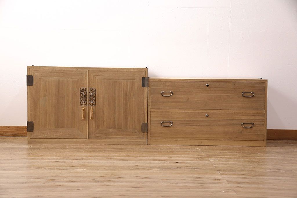 桐箪笥の見た目を変えずに綺麗にリペア!房の交換。木地色・蜜蝋ワックス仕上げ。(収納箪笥、整理箪笥、衣装箪笥、着物箪笥、和タンス、桐たんす)