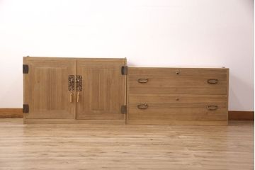 桐箪笥の見た目を変えずに綺麗にリペア!房の交換。木地色・蜜蝋ワックス仕上げ。(収納箪笥、整理箪笥、衣装箪笥、着物箪笥、和タンス、桐たんす)