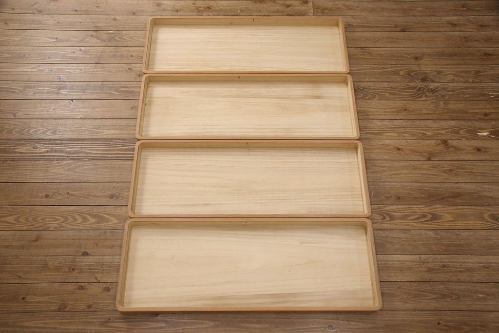 総桐箪笥をリペア&カスタム!三段重ねから中・下段のみの仕様に変更。中段上部の金具を取り外し、穴埋め加工。砥粉仕上げ。(衣装箪笥、着物箪笥、和タンス、桐たんす)