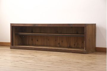 ローボードの見た目を変えずに綺麗にリペア!クリアワックス仕上げ。(テレビ台、テレビボード、収納棚)