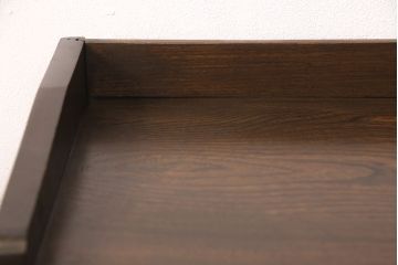 ライティングビューローをリペア&カスタム!作業台の生地を張り替え、現状に色味を活かして仕上げ。(簿記机、ワークデスク)