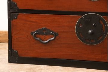 明治期の時代箪笥をリペア&カスタム!天板を取り付け、現状に近しい色味に着色し仕上げ。(和箪笥、和たんす、収納棚、戸棚、ローボード、テレビ台)