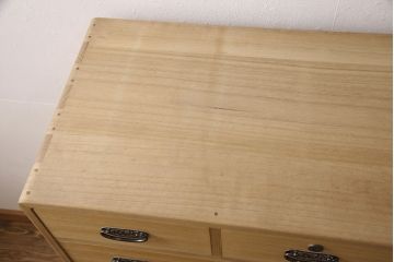 総桐箪笥の見た目を変えずに綺麗にリペア!木地色仕上げ。(桐たんす、和タンス、洋服タンス、衣装箪笥)