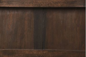 明治大正期の蔵戸をリペア&カスタム!戸車、鍵、裏面に葵引手を取り付け。新たに戸枠を製作。濃い茶色の色味に着色し、外部塗装仕上げ。(引き戸、玄関戸、建具)