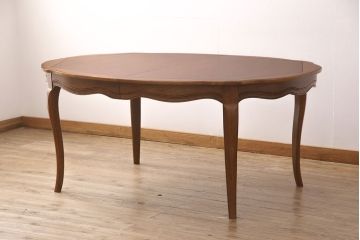 DREXEL HERITAGEのダイニングテーブルをリペア&カスタム!脚をカットし、ご希望の高さにリサイズ。現状の色味に合わせて仕上げ。(エクステンションテーブル、4人掛け、6人掛け、食卓)