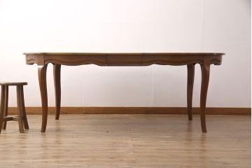 DREXEL HERITAGEのダイニングテーブルをリペア&カスタム!脚をカットし、ご希望の高さにリサイズ。現状の色味に合わせて仕上げ。(エクステンションテーブル、4人掛け、6人掛け、食卓)