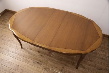 DREXEL HERITAGEのダイニングテーブルをリペア&カスタム!脚をカットし、ご希望の高さにリサイズ。現状の色味に合わせて仕上げ。(エクステンションテーブル、4人掛け、6人掛け、食卓)
