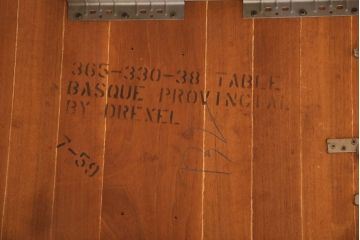 DREXEL HERITAGEのダイニングテーブルをリペア&カスタム!脚をカットし、ご希望の高さにリサイズ。現状の色味に合わせて仕上げ。(エクステンションテーブル、4人掛け、6人掛け、食卓)