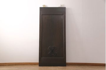 明治大正期の蔵戸をリペア&カスタム!設置場所に合わせてリサイズ。上吊り式ソフトクローズ戸枠を作成し、現状に近しい色味に着色し仕上げ。(引き戸、玄関戸、建具)