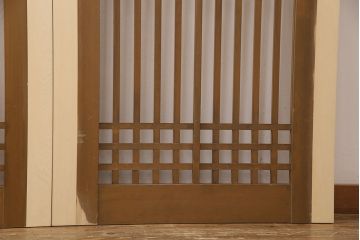 格子戸2枚をリペア&カスタム!設置場所に合わせてリサイズ。ガラスは全て取り外し、戸車を取り付け。(引き戸、建具)